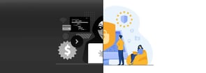 Illustration showing the importance of IT security for corporate success