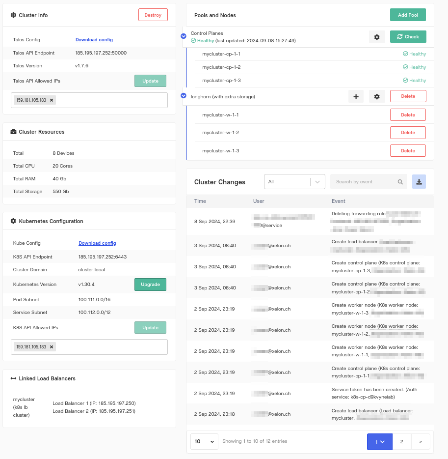 Screenshot Kubernetes NEW
