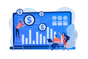 Illustration cloud infrastructure costs