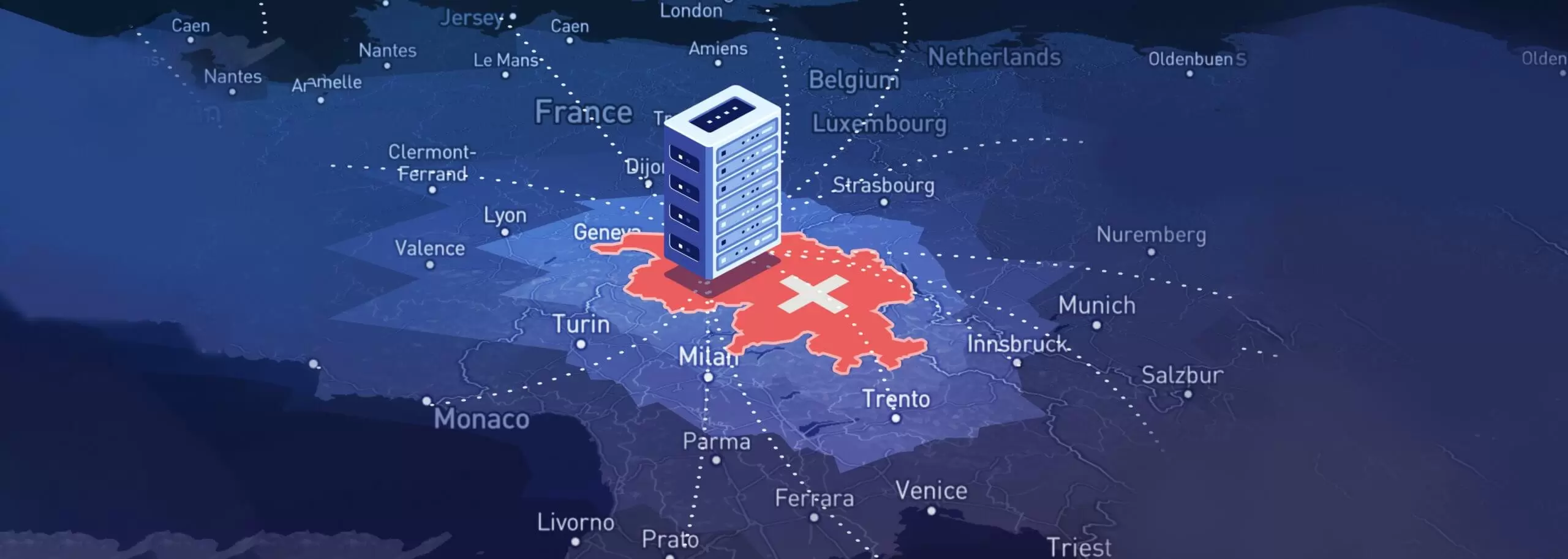 Illustration of dataprotection from Switzerland